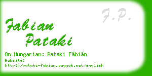 fabian pataki business card