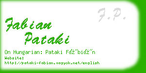 fabian pataki business card
